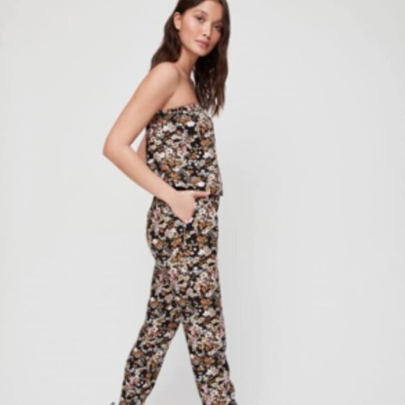Sunday best black Tabata floral strapless jumpsuit - Picture 1 of 2